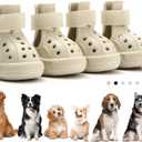 Dog Boots for Hot Pavement & Snow, Waterproof Non-Slip Dog Shoes with Reflective Straps, Adjustable Pet Booties for Small to Large Dogs, Outdoor Paw Protection, 4Pcs (Size 8: (2.56"  3.15") (W  L))