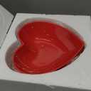 Reallnaive 4 Pcs 8 Inch Wedding Heart Shaped Cereal Bowls Set, Pink Red Wedding Ceramic Deep Heart Shaped Plates, Valentine Bowls for Women Food Serving Dessert Soup, Salad Fruit Gift(Red,Pink)