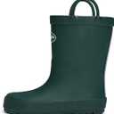 K KomForme Kids Rain Boots, Waterproof Rubber Matte Boots with Easy-on Handles (12 Little Kid)