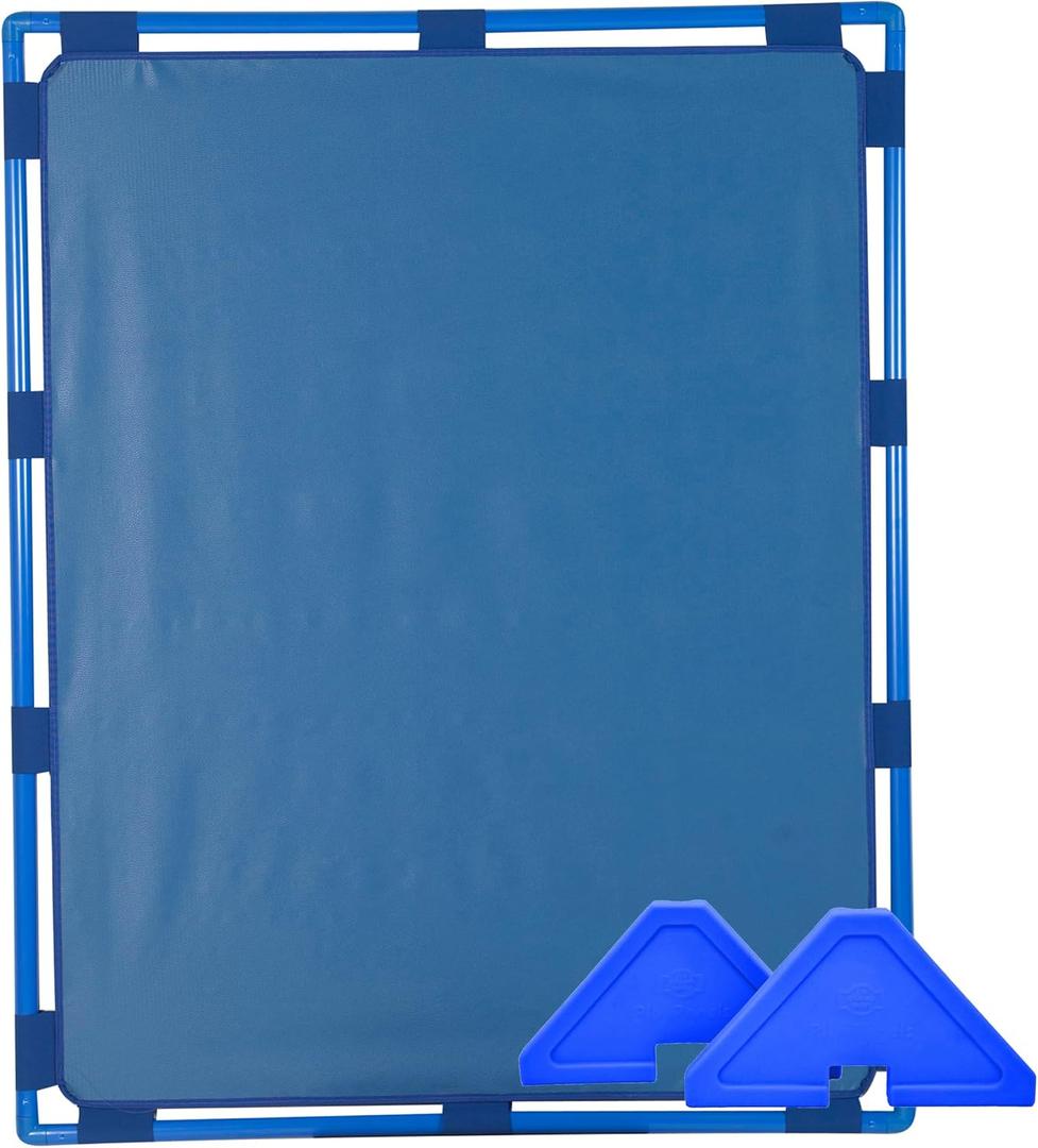 Children's Factory Big Screen PlayPanel, Kids Room Divider, Classroom Privacy Screen, Cantilever Feet Included, Deep Water, 47.5"W x 59.5"H
