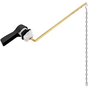 Hibbent Universal Metal Front Mount Toilet Handle Replacement Kit, Brass Toilet Flush Tank Lever with Stainless Steel Flapper Chains for Most Toilets, Oil-Rubbed Bronze Finish