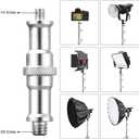 Stainless Steel Heavy Duty Photography Tripod Light Stand, 9.19 Feet/2.8m Studio Lighting Tripod for Speedlight, Strobe Light, Softbox, Umbrella