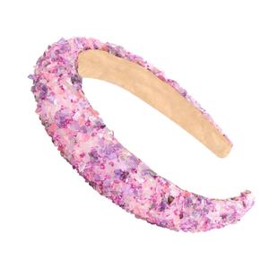 YISSION 1PC Stone Headband for Women Girls Non Slip Head Band Purple Jeweled Hairband Fashion Padded Headbands for Women Hair Accessories for Women Girls