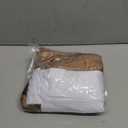 OurWarm 7.2FT Wood Arch Cover, White Spandex, Wedding, Birthday, Baby Shower, 2-Sided Round Top