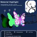 Luminous Butterfly Magnetic Cup Holder for Fridge, Upgraded PE-Coated Metal Stanley Tumbler Organizer with Glow-in-the-Dark Magnet Coaster & Adhesive Mount for Kitchen, Bedroom, Camping