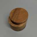 Kaizen Casa Acacia Wood Salt or Spice Box with Swivel Cover perfect for keeping table salt, gourmet salts, herbs or favorite seasonings, close at hand on your countertop.