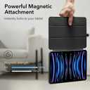 ESR for iPad Pro 11 Inch Case, iPad Pro 11 Folio Cover (2022/2021/2020, 4th/3rd/2nd Generation), Convenient Magnetic Attachment, 2-Way Stand, Full Pencil 2 Support, Rebound Magnetic Case, Black, Size: Pro 11" 4th/3rd/2nd Gen