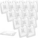 14 Pcs Notched Polycarbonate Universal Handled Food Pan Cover 1/6 Size Clear Restaurant Commercial Hotel Pan Lid for Fruits, Vegetables, Beans, Corns