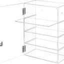 Acrylic Display Case with Lock Acrylic Storage Chest for Figures, Collectibles, Jewelry, Expensive Items & More Secure and Organized Storage (3.7" Adjustable)