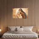 ARTZGX Holy Family Picture Virgin Mary and Jesus Canvas Wall Art Catholic Religious Christian Painting for Churches Decor Frame(Holy Family - B 20.00" x 30.00")