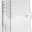 A6 A5 6-Holes Colorful PVC Cover Personal Organizer with Snap Button Closure File Folder for Loose Leaf Sheet Notebook (Orchid Bouquet, A5 Combo)