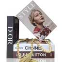 Decorative Books for Home Decor, Set of 4 Fake Books with Wood Bead Tassel, Aesthetic Bookshelf Decor for Living Room, Office, Bedroom, Coffee Table Decoration, Modern Stacked Display