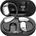 Headphones Wireless Bluetooth 5.49, 60hrs Play 8D Sound Earphone Sport Earbuds with LED Display Over-Ear Buds with Earhooks Built-in Mic Headset for Sport Running Workout Driving (Black)