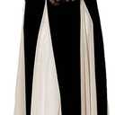 Wedding Guest Dresses for Women Elegant Long Sleeve Patchwork Pleated Swing Long Dress Formal Maxi Dress (Medium, Black)