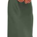 PRETTYGARDEN Women's 2025 Summer Satin Dress Elegant Sleeveless Mock Neck Cocktail Party Maxi Dresses (Army Green, Small)