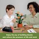Bird of Paradise Flowers Building Blocks Set Ideal for Teens and Adults 320 PCS, Creative DIY Flower Bouquet Set Home Decor Gift for Teenagers, Plant Lovers and Decor Enthusiasts