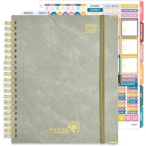 POPRUN Teacher Planner 2026-2027, 8.5"x11" Lesson Planner Book for Teachers