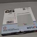 Taylor Digital Scales for Body Weight, 350 LB Capacity Bathroom Scale, 11.0 x 11.0 Inch Durable Glass Platform, Battery Powered, Easy to Read, Gray