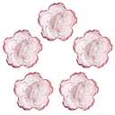 WHJY 3 pack Cute Sauce Dishes Glass Dish Set for Soy Sauce Snacks Tea Bag Mini Glass Bowls Clear Pink Cherry Blossom Soy Sauce Dishes