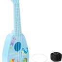 YOLOPARK 17" Kids Toy Guitar for Girls Boys, Mini Toddler Ukulele Guitar with 4 Strings Keep Tones Can Play for 3, 4, 5, 6, 7 Year Old Kids Musical Instruments Educational Toys for Beginner (Blue)