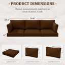 8 Pcs Outdoor Patio Cushion Covers, Replaceable Waterproof Furniture Covers, Outdoor Non-Slip Covers with Zippers, Covers Only, Chocolate