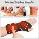 Cordless Hand Wrist Heating Pad with Massage,Tenosynovitis Arthritis Carpal Tunnel,Wrist Pain Relief,Rechargeable 3000mAh Battery,3 Heat Vibration Levels,Heated Wrap Brace,Hot Therapy Gifts