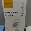 ONCE FOR ALL Upgrade Safe Mandoline Slicer Plus, Biger Size, Adjustable Vegetable Food Chopper Potato Fries Cutter, Detachable Blade, Kitchen Chopping Artifact, Gift (Black)