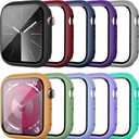 10 Pack Case with Tempered Glass Screen Protector for Apple Watch Series 11/10 46mm, Hard PC Face Cover, Full Protective Frame Bumper Compatible with iWatch 46mm Accessories
