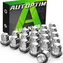 AUTOPTIM M12X1.5 OEM Lug Nuts - Replacement for Honda Accord Civic HR-V Element Acura ILX TSX Factory Style Wheel, Radius Mag Seat with Detachable Plastic Washer Tire Lug Nuts