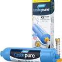 Camco Tastepure XL RV - Reliable RV Inline with Flexible Hose Protector - GAC & KDF - Made in USA - Camping Essentials for Fresh Drinking Water (40019)