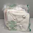 FinishingBo Cube Storage Bins, 6 Pack 11x11 inch with Cotton Handles for Closet, Shelves, Clothes, Towel (White/Pink)