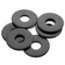 M8 Flat Washers 23.5mm Outer Diameter Metal Washers for Screws and Bolts, 304 Stainless Steel Black Finish, 50 PCS