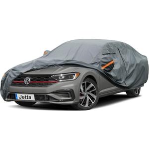GUNHYI Premium Car Cover Custom Fit Volkswagen vw Jetta (2005-2025), 16 Layers Heavy Duty Car Cover Waterproof All Weather with Zipper Door for Sun Rain Snow Dust Uv Protection
