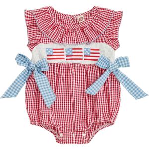 My 1st Baby Girl Halloween Outfit Smocked Baby Girl Clothes Pumpkin Short Sleeve Bubble Romper Winter Bodysuits (2-3T)