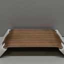 SAMDI Wooden Computer Monitor Stand Save Space Desktop Riser for Computers LCD Monitors Laptop PC iMac Notebook Apple MacBook(Black Walnut)