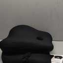 Seat Cushion & Lumbar Support Pillow Set,Memory Foam Office Chair Cushion for Tailbone Pain, Non-Slip Back Support for Car,Desk,Gaming Chair,Wheelchair, Breathable & Machine Washable (Black)