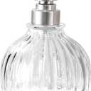 Round Bathroom Soap Dispenser Brushed Nickel Pump, Glass Bottle with Stainless Steel Pump Liquid Soap Dispenser Sphere Countertop Hand Kitchen