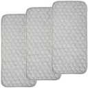 BlueSnail Quilted Thicker Waterproof Changing Pad Liners 3 Count(Gray 13 x 27)