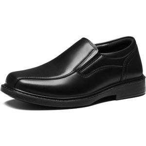 GINNI Boys Dress Shoes Slip On Loafers Casual Square Toe Church Wedding School Uniform Shoes for Toddler/Little Kid/Big Kid, Size 4