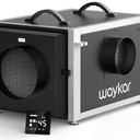 Waykar 158 Pints Crawl Space Dehumidifier with Remote Control up to 6,500 sq. ft., Dual Duct HVAC Commercial Whole-House Dehumidifier for Basement, Industry Water Damage Unit - 5-Year Quality Coverage