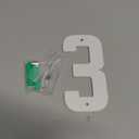 4 Inch White Aluminum Letters, Floating House Address Numbers for Outside, Modern Metal Door Numbers Letters, White House Address Letter and Number for Home Office Apartment (3)
