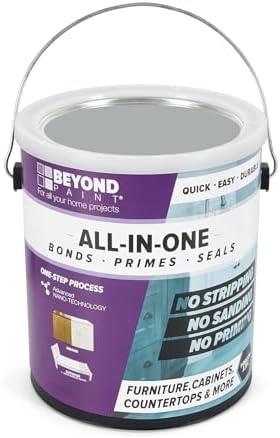 Beyond Paint Furniture, Cabinets and More All-in-one Refinishing Paint Gallon, No Stripping, Sanding or Priming Needed, Soft Gray (BP23)