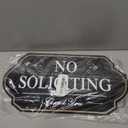 Heavy Duty No Soliciting Sign for House - All Metal Construction - No Soliciting Yard Sign - 14" x 7" - Aluminum - with 28" Long Stake