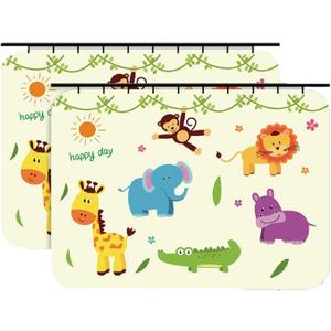 Car Window Shades for Baby & Kids, Roller Style Side Window Sunshade with Slide Track, Thick Blackout Fabric UV Protection Sun Shade with Cartoon Pattern & Storage Strap, Universal for Cars SUVs