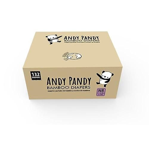Andy Pandy Disposable Diapers Newborn, White, 8-16 lbs, 108 Count