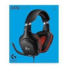 Logitech G332 Wired Gaming Headset, Stereo Audio, 50 mm Audio Drivers, 3.5 mm Audio Jack, Flip-to-Mute Mic, Rotating Ear Cups, Lightweight, PC/Mac/Xbox One/PS4/Nintendo Switch - Black/Red