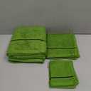 Ultra Soft 6 Pack Cotton Towel Set, Contains 2 Bath Towels 28x55 inch, 2 Hand Towels 16x24 inch & 2 Wash Coths 12x12 inch, Ideal Everyday use, Compact & Lightweight - Kiwi Green