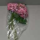 LINSIE 4 Pcs Artificial Hydrangea Silk Flowers with Stems, 19.7" Rose Pink Faux Hydrangeas Bouquet, 240 Petals, Suitable for Shady Places & Waterproof Fake Flower for Outdoor Wedding Home Decor
