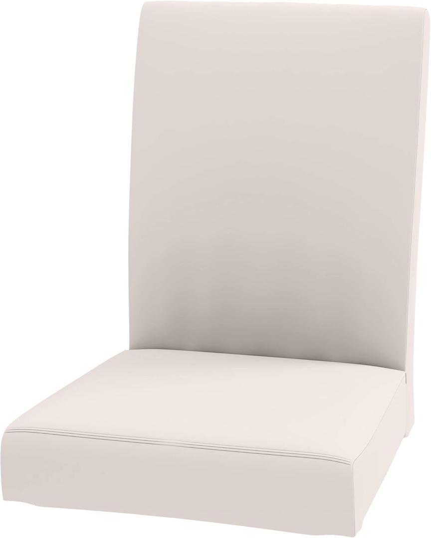 The Durable Henriksdal Chair Cover Width: 20.8 Replacement is Custom Made for IKEA Dining Chair Cover Or Slipcover (Polyester Flax Beige)