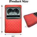 Center Console Cover, Middle Console Cover, Good Elasticity, Good Breathability, Lightweight, Wear-Resistant, Scratch Resistant Fits Most Sedans, SUVs, Trucks, and Vans (Diamond&Wine Red)